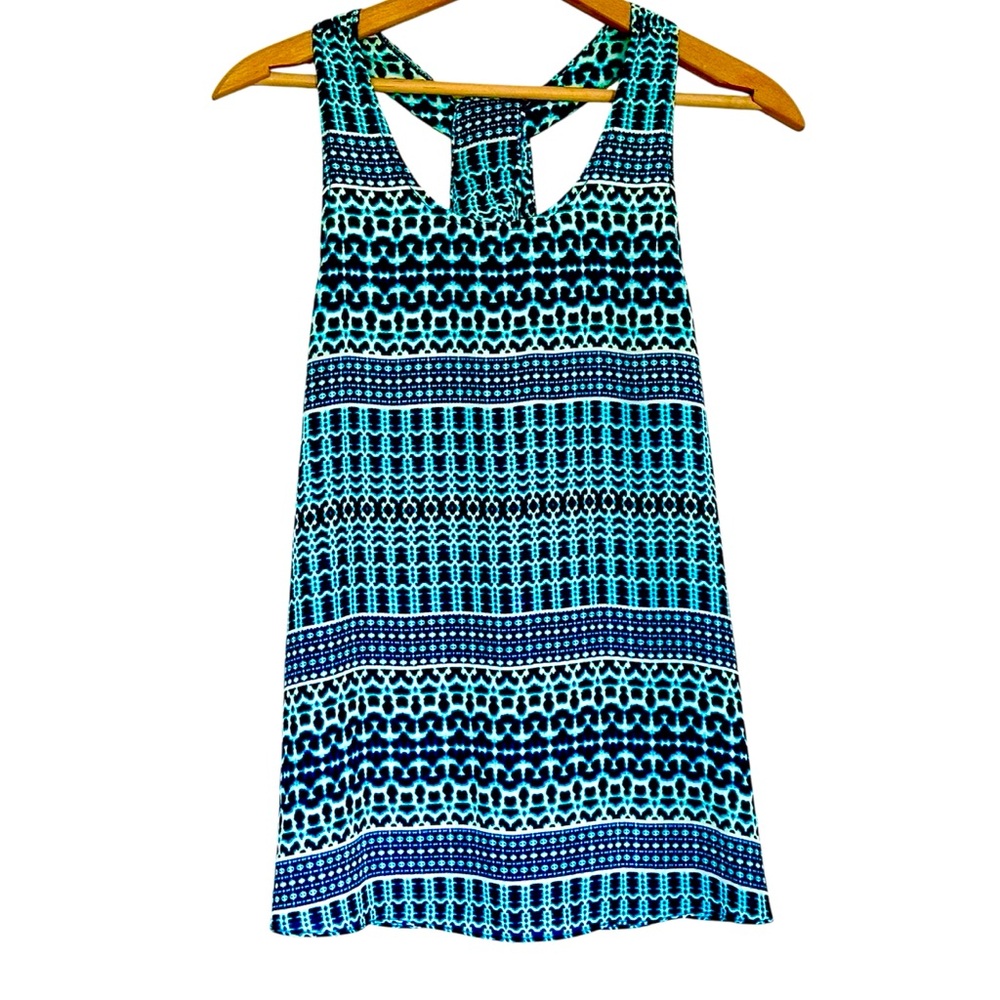 Cynthia Rowley Tank Top Size Small Blue & Aqua